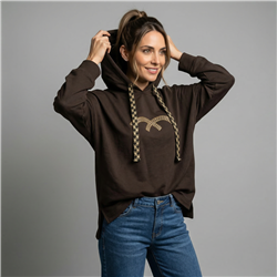 Mujer buzo rustico amplio aplique estrass linea italiana - IB