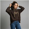 Mujer buzo rustico amplio aplique estrass linea italiana - IB