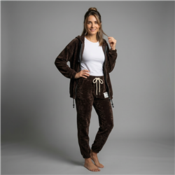 Mujer campera paño estampa estrass en espalda linea italiana - IB