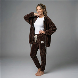 Mujer campera paño estampa estrass en espalda linea italiana - IB