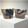 Bolso lona frente bolsillo ecocuero tachas - GO