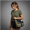 Bolso lona frente bolsillo ecocuero tachas - GO