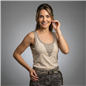Mujer Musculosa modal cuello mangas tachas - FRA