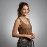 Mujer Musculosa modal cuello mangas tachas - FRA