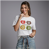 Mujer remera algodon estampa circulo color LOVE - EM
