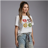 Mujer remera algodon estampa circulo color LOVE - EM
