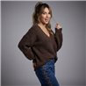Mujer sweater lana borado en espalda print california - EM