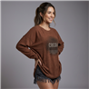 Mujer buzo rustico amplio estampa cocoi brillo - OG