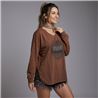 Mujer buzo rustico amplio estampa cocoi brillo - OG
