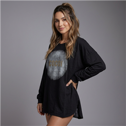 Mujer buzo rustico amplio estampa cocoi brillo - OG