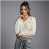 Mujer cardigan tejido aplique flores - EU