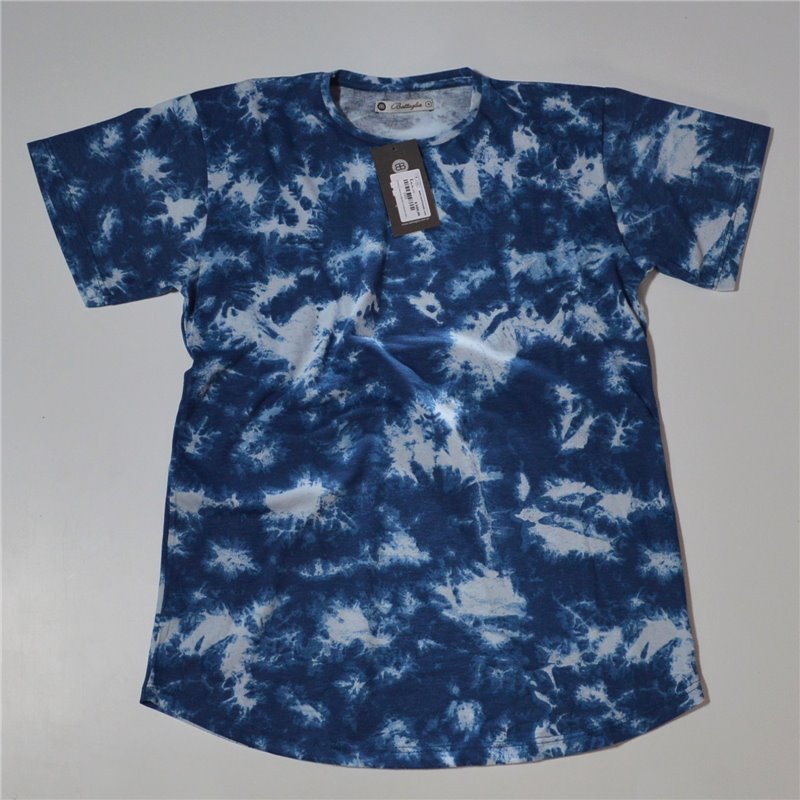 Hombre remera algodon estampa batic