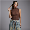 Mujer top tull brillo - EU