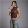 Mujer top tull brillo - EU
