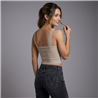 Mujer musculosa modal corta escote V encaje - KI
