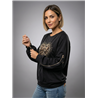 Mujer buzo acetato frente corazon print piedras linea italiana - IB