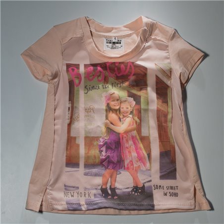 Nena Remera manga corta frente gasa sublimada BESTIES