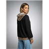Mujer buzo acetato capucha print linea italiana - IB