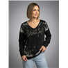 Mujer sweater bremer frente laminado piedras linea italiana - IB