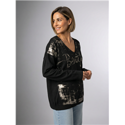 Mujer sweater bremer frente laminado piedras linea italiana - IB