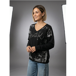 Mujer sweater bremer frente laminado piedras linea italiana - IB