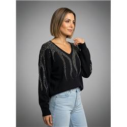 Mujer sweater bremer frente fuego estrass - OG