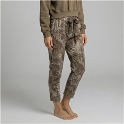 Mujer babucha lino elastizado estampa hojas linea italiana - IB