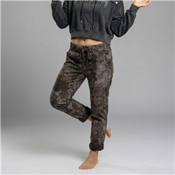 Mujer babucha lino elastizado estampa hojas linea italiana - IB