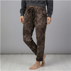 Mujer babucha lino elastizado estampa hojas linea italiana - IB