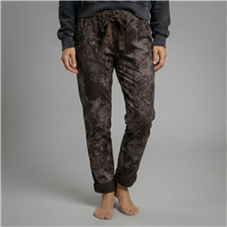 Mujer babucha lino elastizado estampa hojas linea italiana - IB