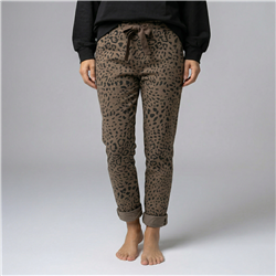 Mujer babucha lino elastizado print linea italiana - IB