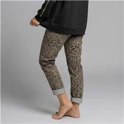 Mujer babucha lino elastizado print linea italiana - IB