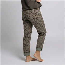 Mujer babucha lino elastizado print linea italiana - IB