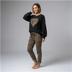 Mujer babucha lino elastizado print linea italiana - IB