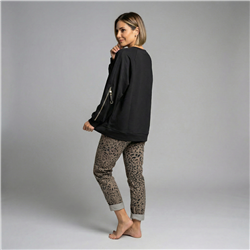 Mujer babucha lino elastizado print linea italiana - IB