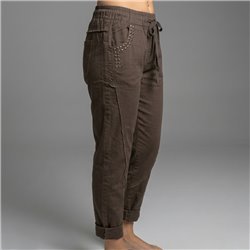 Mujer babucha gabardina elastizada tachas bolsillos linea ita - IB