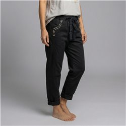 Mujer babucha gabardina elastizada tachas bolsillos linea ita - IB