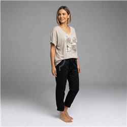 Mujer babucha gabardina elastizada tachas bolsillos linea ita - IB