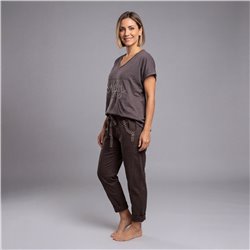 Mujer babucha gabardina elastizada tachas bolsillos linea ita - IB