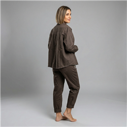 Mujer camisaco gabardina frente tachas linea italiana - IB