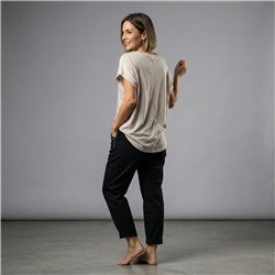 Mujer remera algodon amplia estampa dream brillo linea italaina - IB