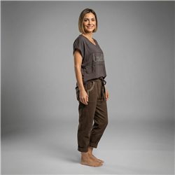 Mujer remera algodon estampa tachas brillo linea italiana - IB