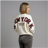 Mujer sweater tejido amplio aplique en espalda NEW YORK - PI