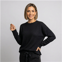 Mujer sweater tejido amplio aplique en espalda NEW YORK - PI