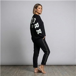 Mujer sweater tejido amplio aplique en espalda NEW YORK - PI