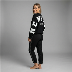 Mujer sweater tejido amplio aplique en espalda NEW YORK - PI