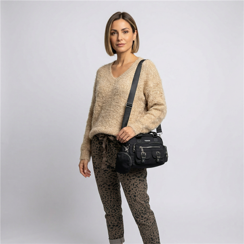 Cartera impermeable frente bolsillo hebilla monedero - GO