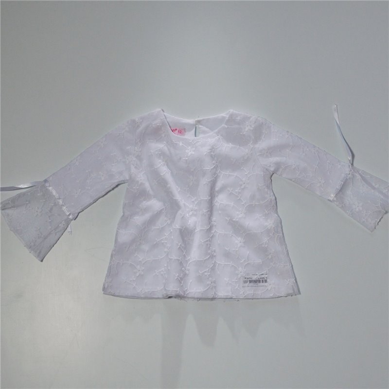 Beba remera combinada tull bordado flor 122