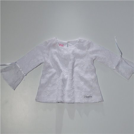 Beba remera combinada tull bordado flor 122