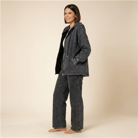 Mujer conjunto plush campera pantalon - OG